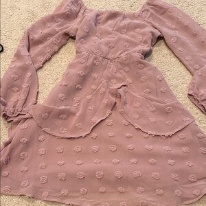 Trixxi girl Charming Pink Kids polka dot Dress sz youth medium